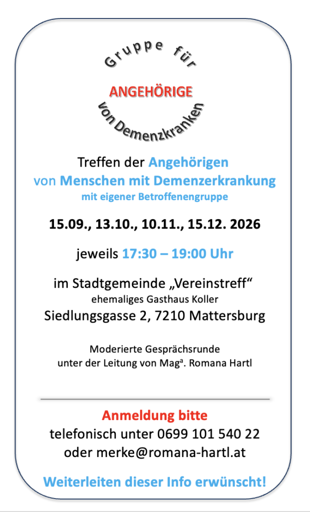 Termine angehörigen Gruppe Mattersburg